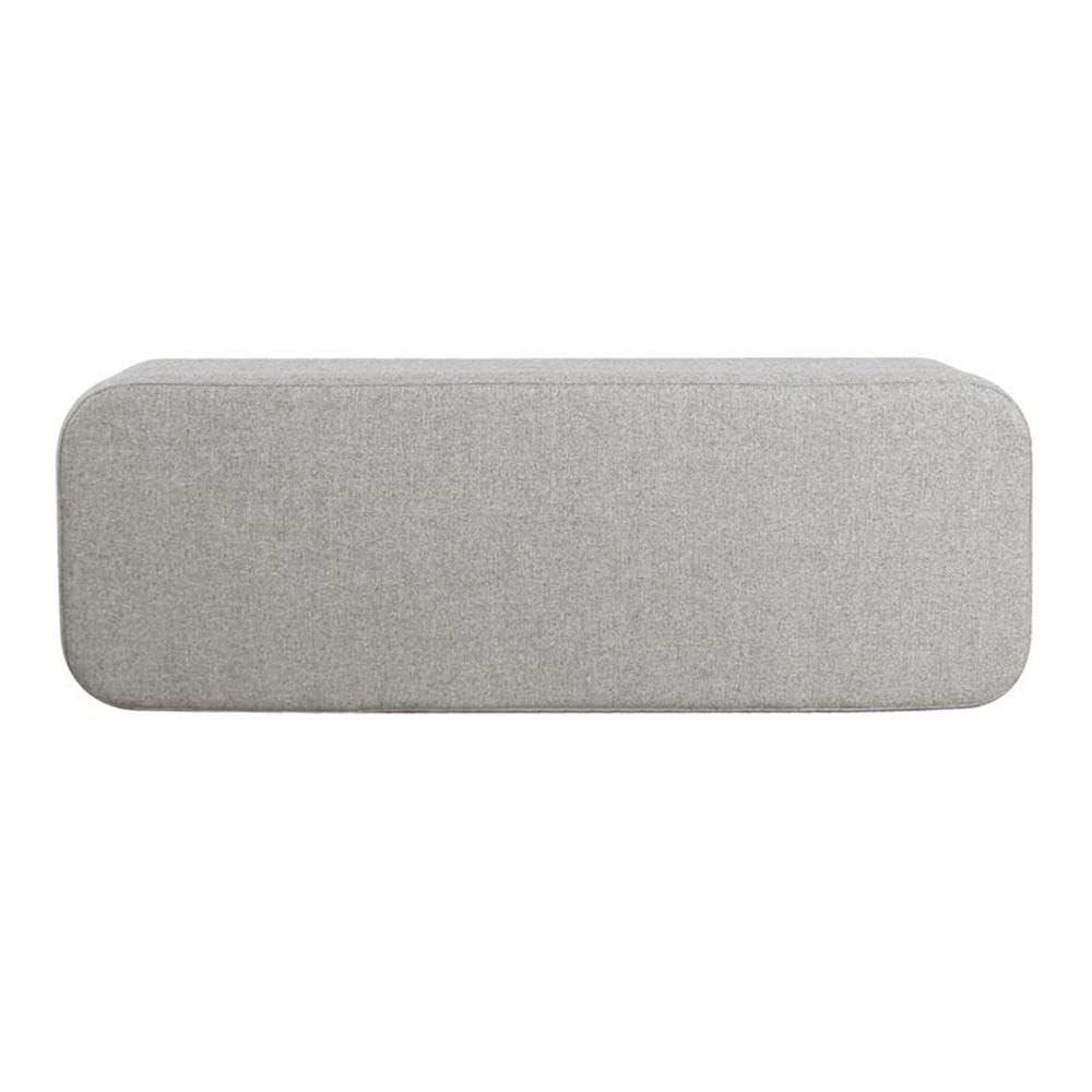 Large Modern Storage Bench Sustainable Gray Woven - HomePop