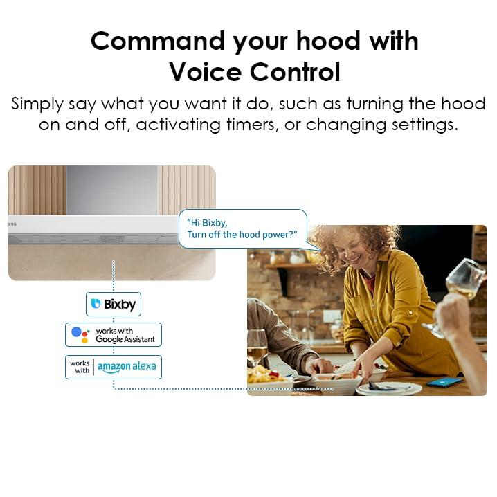 Samsung 30" Bespoke Smart Wall Mount Hood NK30CB600WCGAA