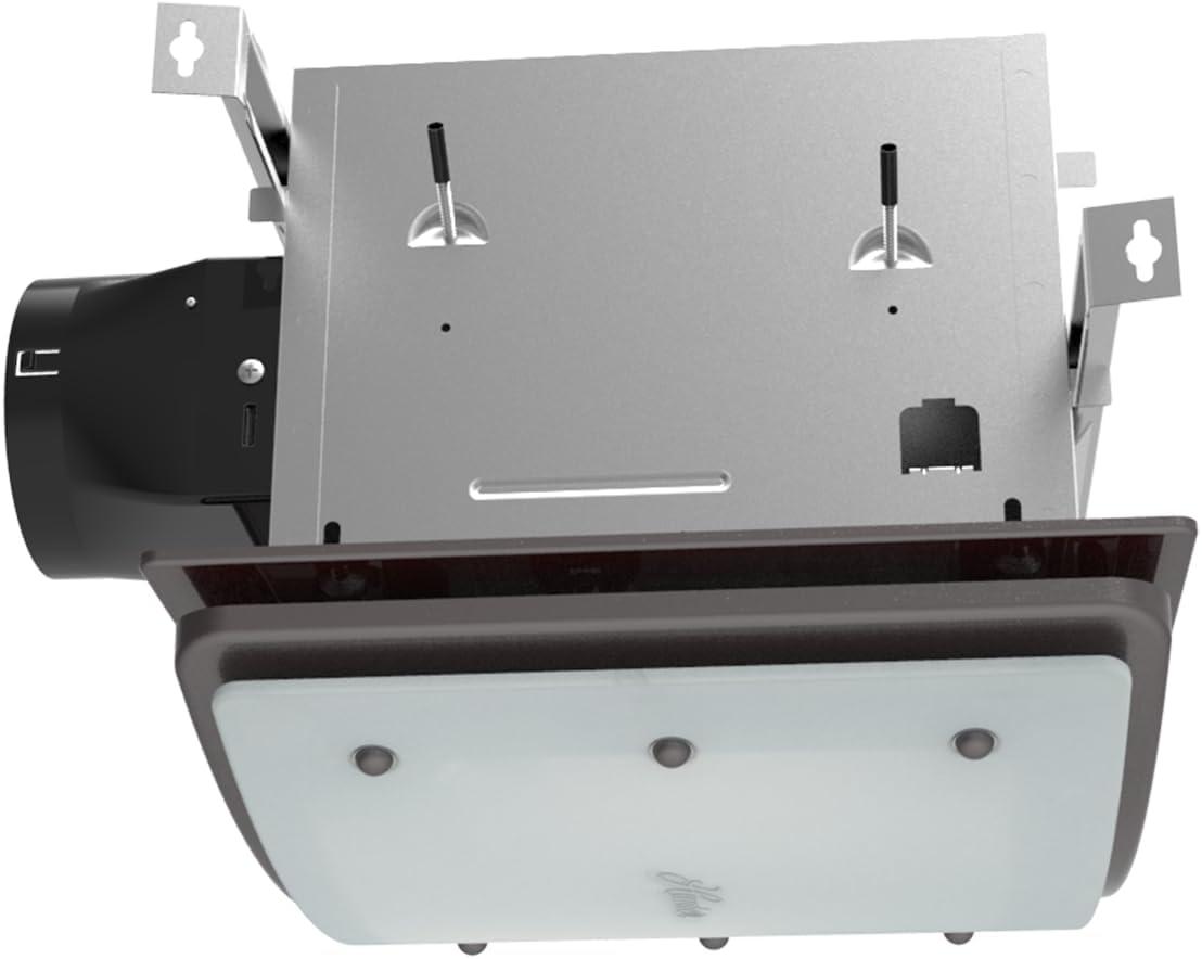 Hunter Ellipse 100 CFM Bathroom Exhaust Fan - Hunter Ceiling Fan with Light and Night Light – Bronze