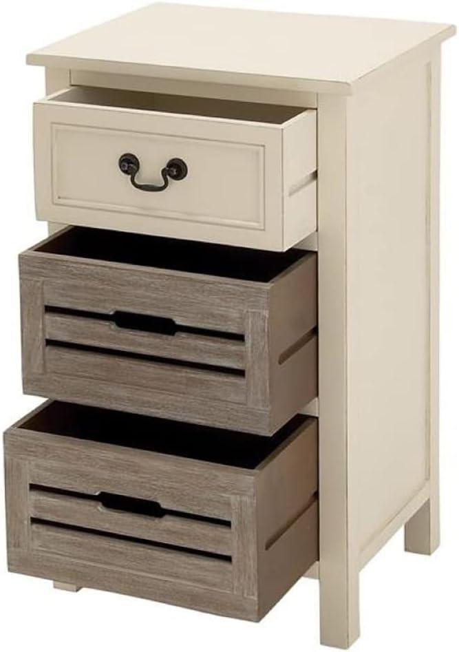 Urban Designs Cape Cod Two-Tone 3-Drawer Storage Chest Night Stand