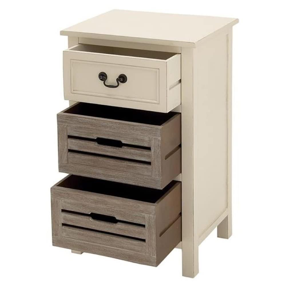 Urban Designs Cape Cod Two-Tone 3-Drawer Storage Chest Night Stand