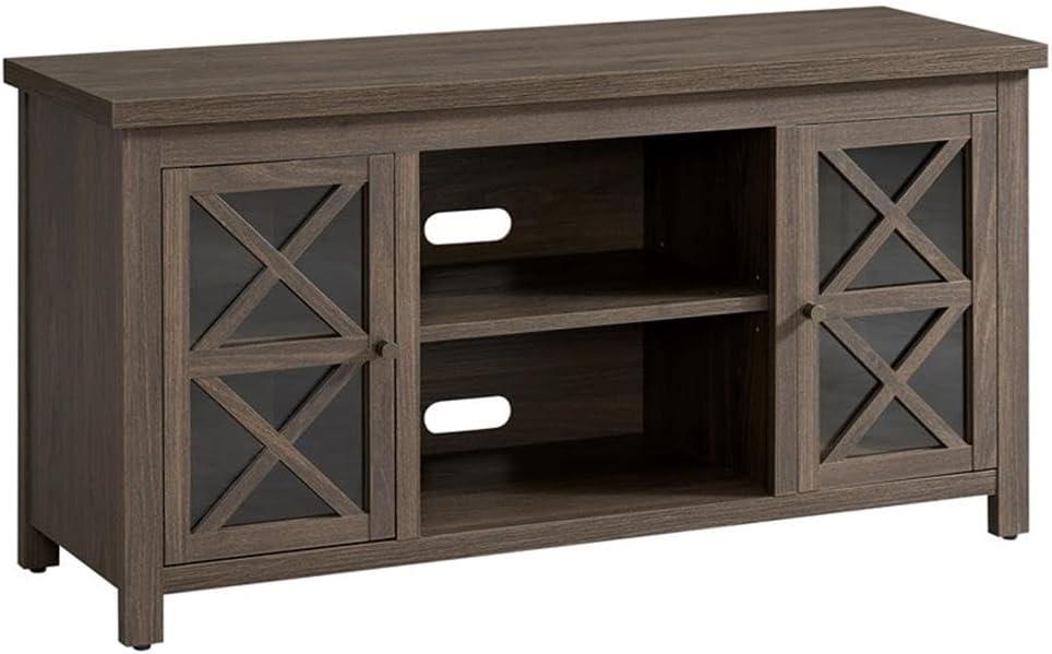 Evelyn&Zoe Colton Rectangular TV Stand for TV's up to 55", Alder Brown