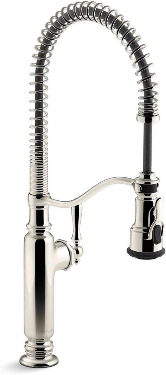 Kohler Tournant® Single Handle Semi-Professional Pre-Rinse Kitchen Faucet with Three-Function Pull Down Sprayer