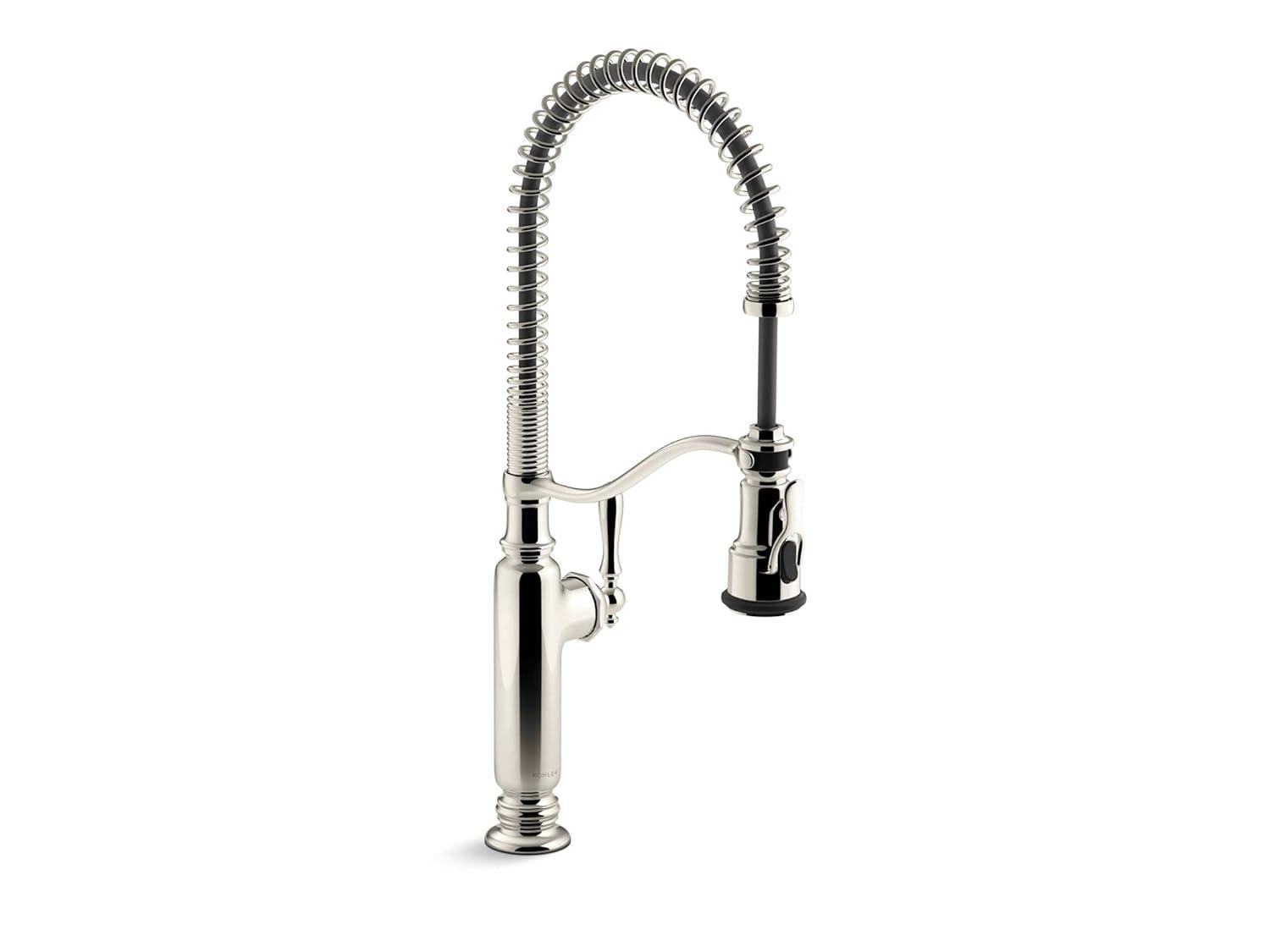 Kohler Tournant® Single Handle Semi-Professional Pre-Rinse Kitchen Faucet with Three-Function Pull Down Sprayer
