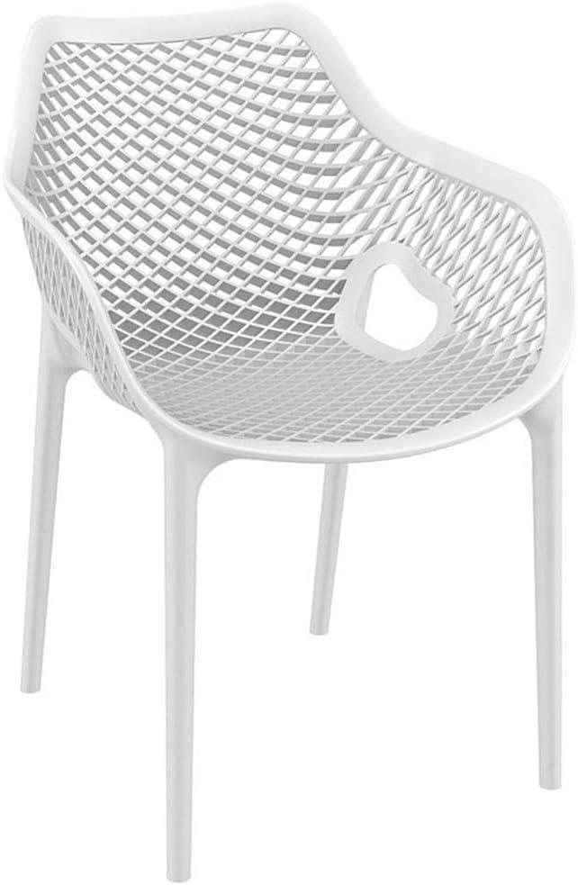 Modern Air XL White Polypropylene Outdoor Dining Chair