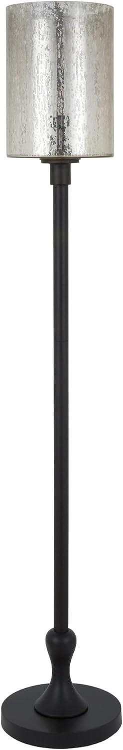 Numit 68" Blackened Bronze Floor Lamp with Mercury Glass Shade