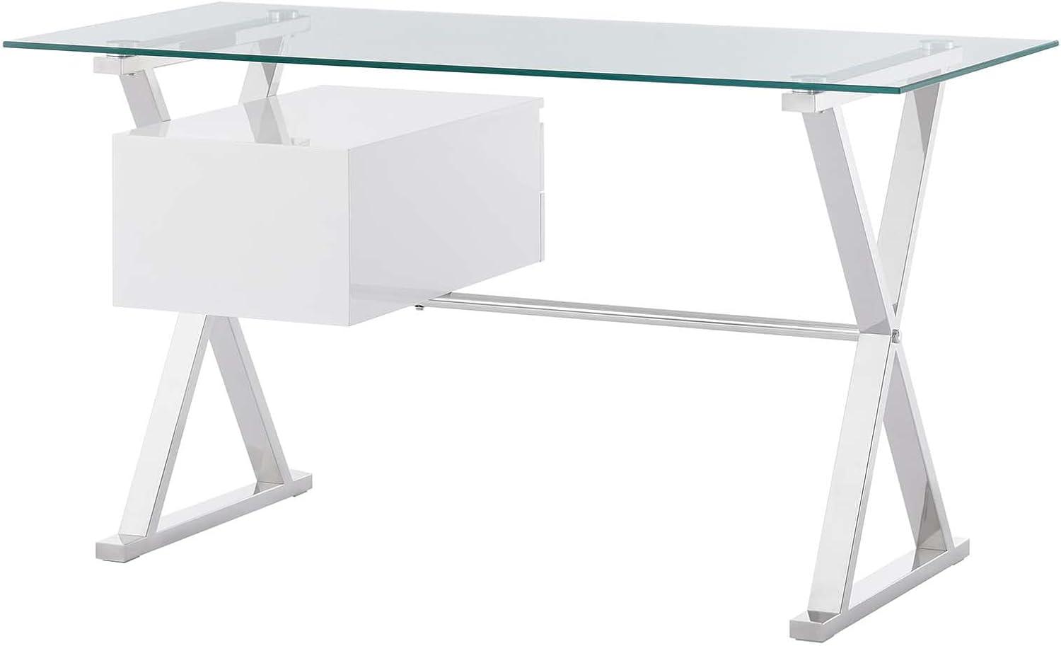 Modway Sector 56" Glass Top Glass Office Desk