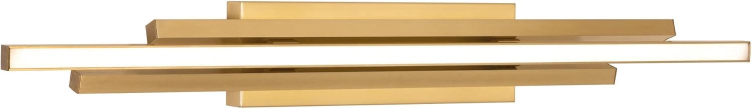 Indra 36" Satin Brass Dimmable LED Vanity Light