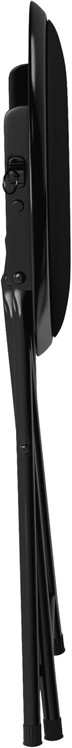 Trademark Home Set of 2 Heavy-Duty 18-Inch Folding Stools with Padded Seats, Black