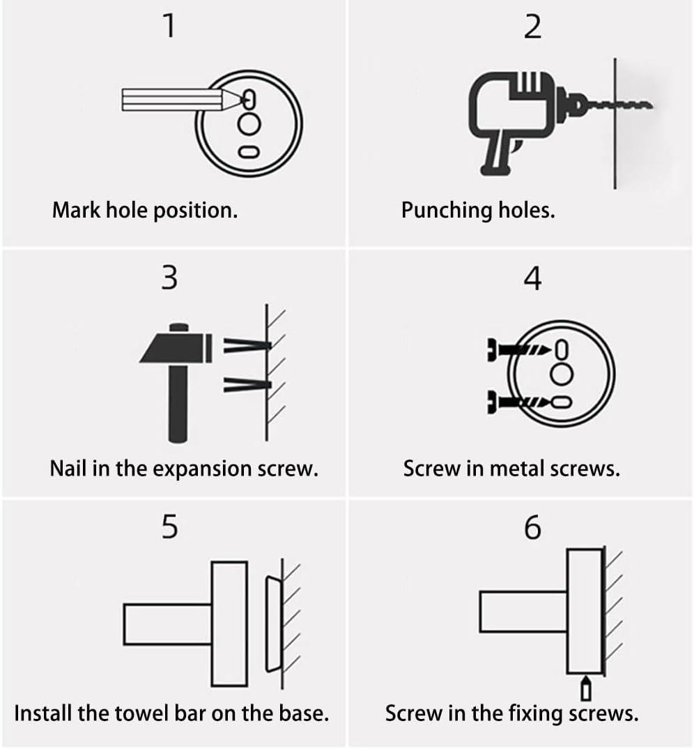 24 Inch Towel Bar Sets 4 Pieces Bathroom Kit Accessories Restroom Towel Ring Holder Toilet Paper Holder and Hook Set SUS 304 Stainless Steel Bathroom Hardware Heavy Duty Wall Mount (Brushed Silver)