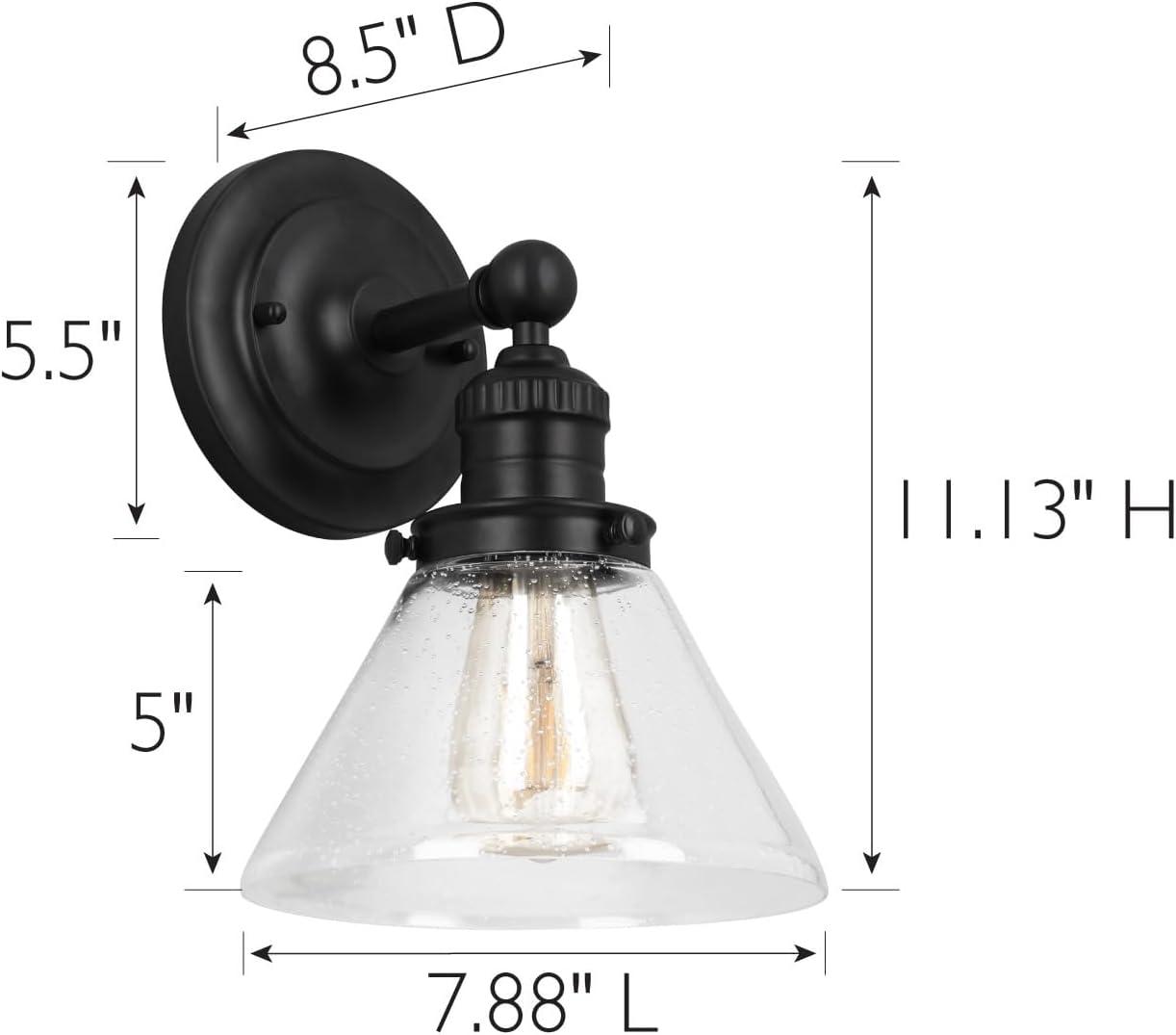 Design House  Augustin Wall Light in Matte Black