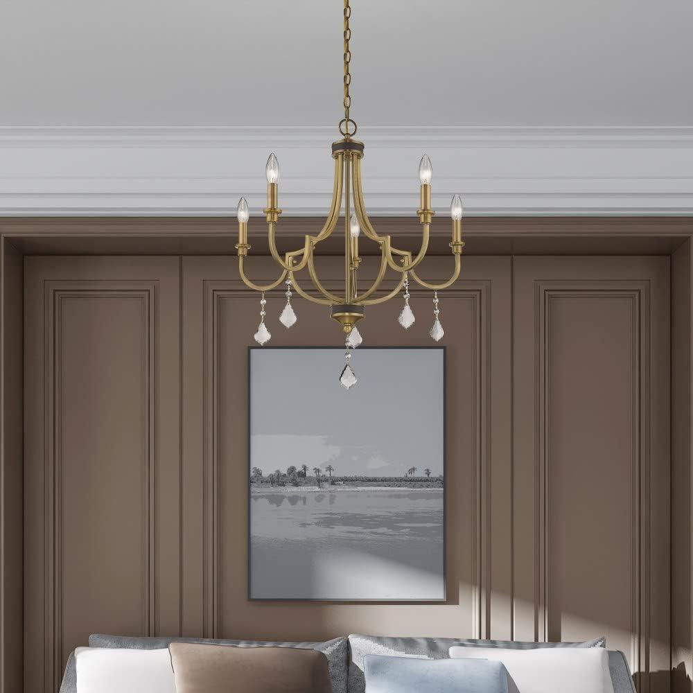 Livex Lighting Glendale 5 - Light Chandelier in  Antique Brass