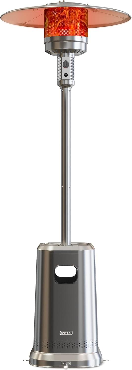 Stainless Steel 50,000 BTU Propane Outdoor Patio Heater with Table