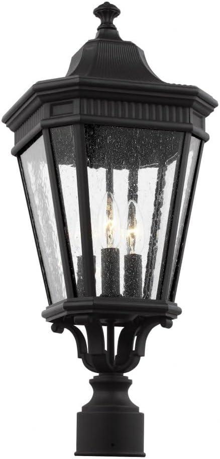 Grecian Bronze 22.5" Outdoor Post Lantern with Clear Glass