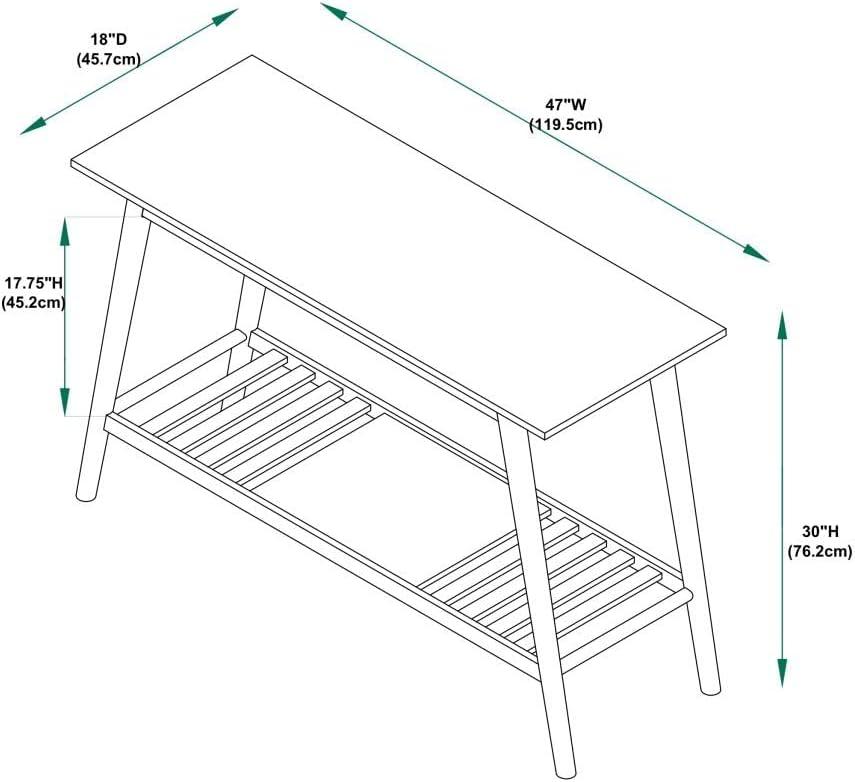 Mid-Century Modern Charlotte Console Table with Storage Shelf