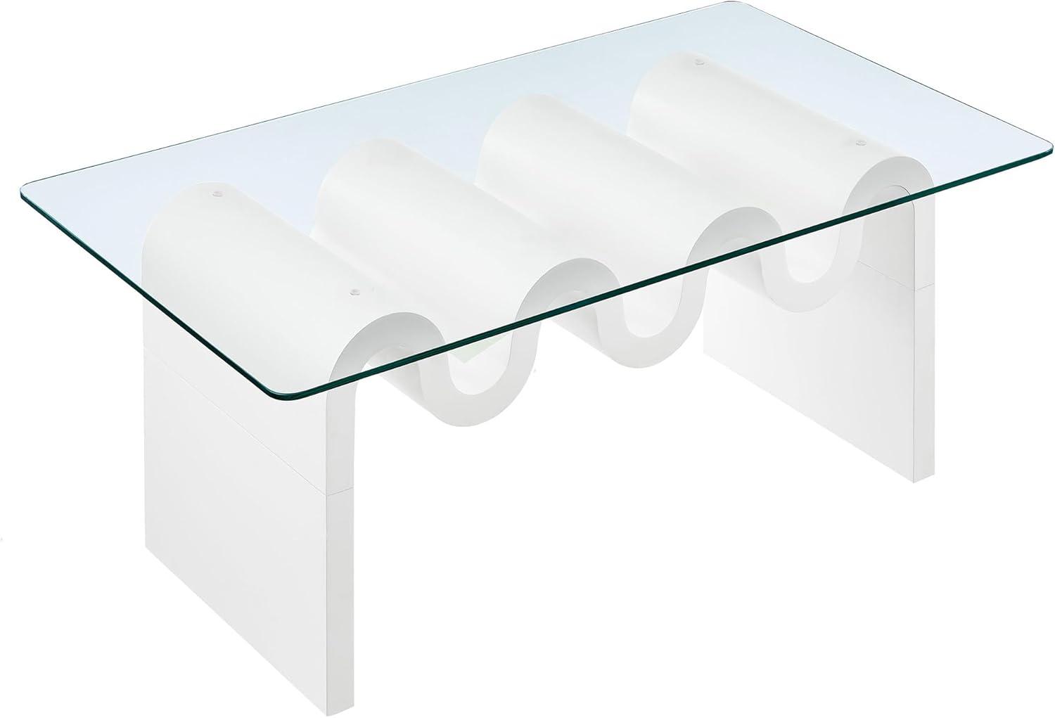 Ondine Glass Top Coffee Table In Spiced Apple