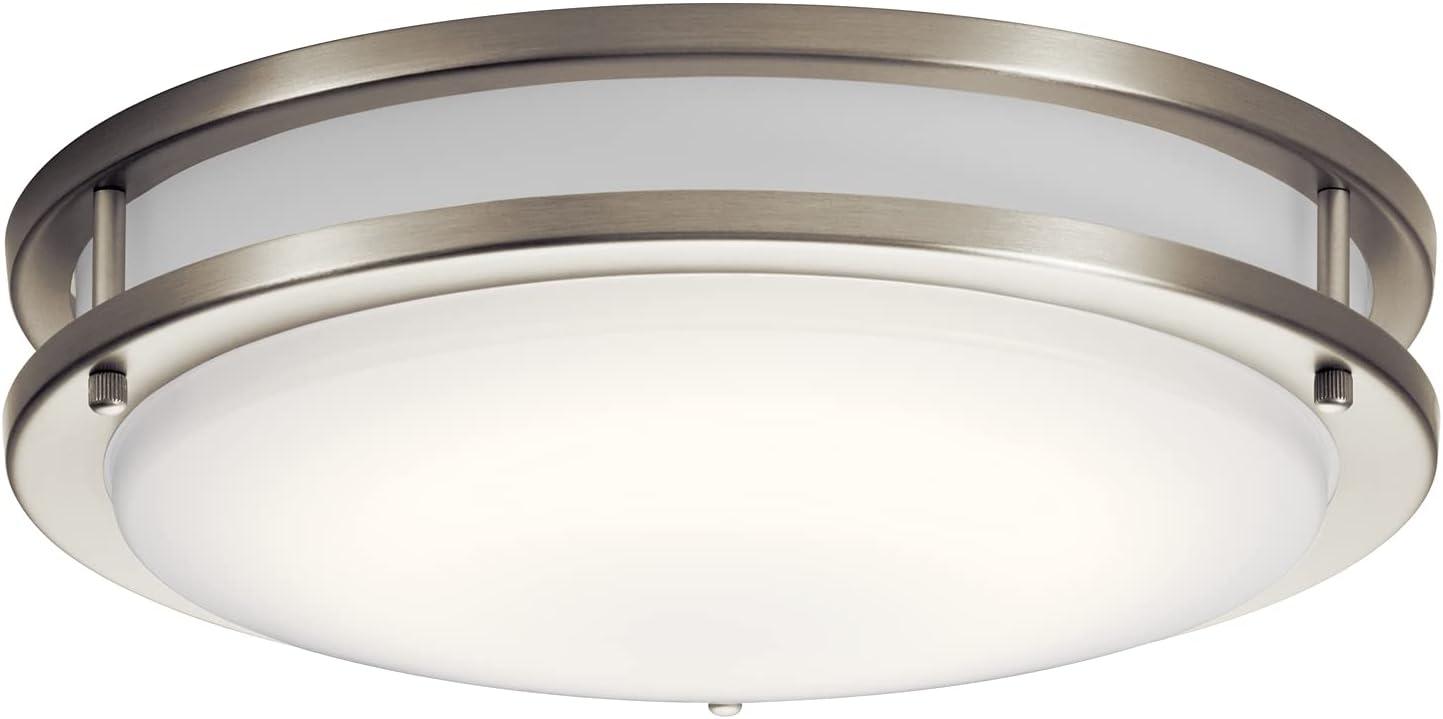 Kichler 10769Led Avon 14" Wide Integrated Led Flush Mount Drum Ceiling Fixture - Nickel