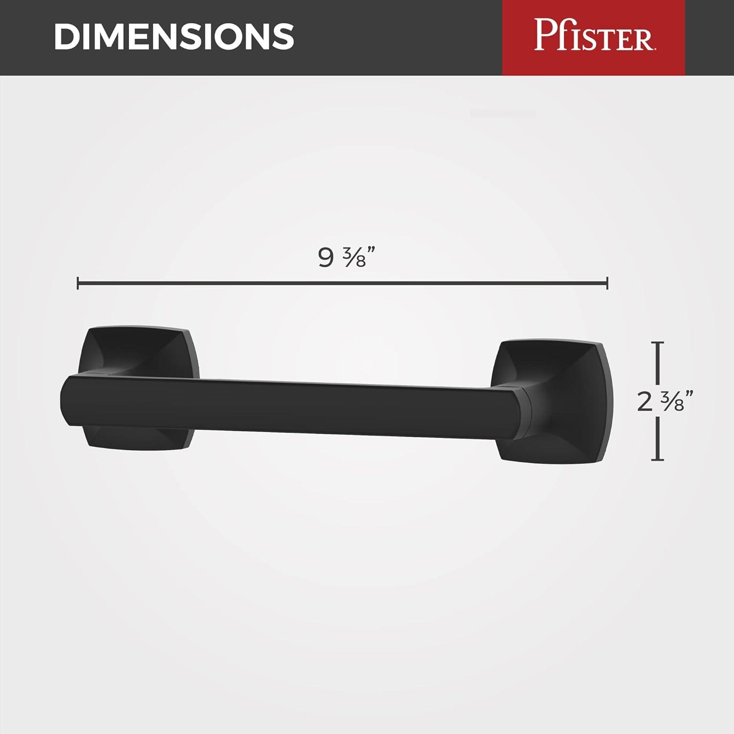 Matte Black Metal Wall-Mounted Pivoting Toilet Paper Holder