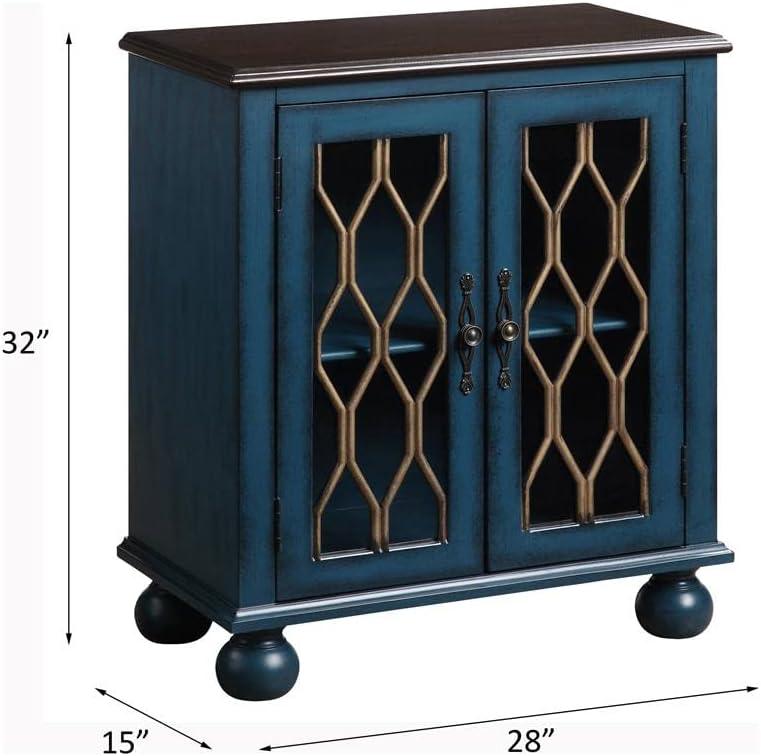 AC00195 - Console Table, Antique Blue Finish - Lassie