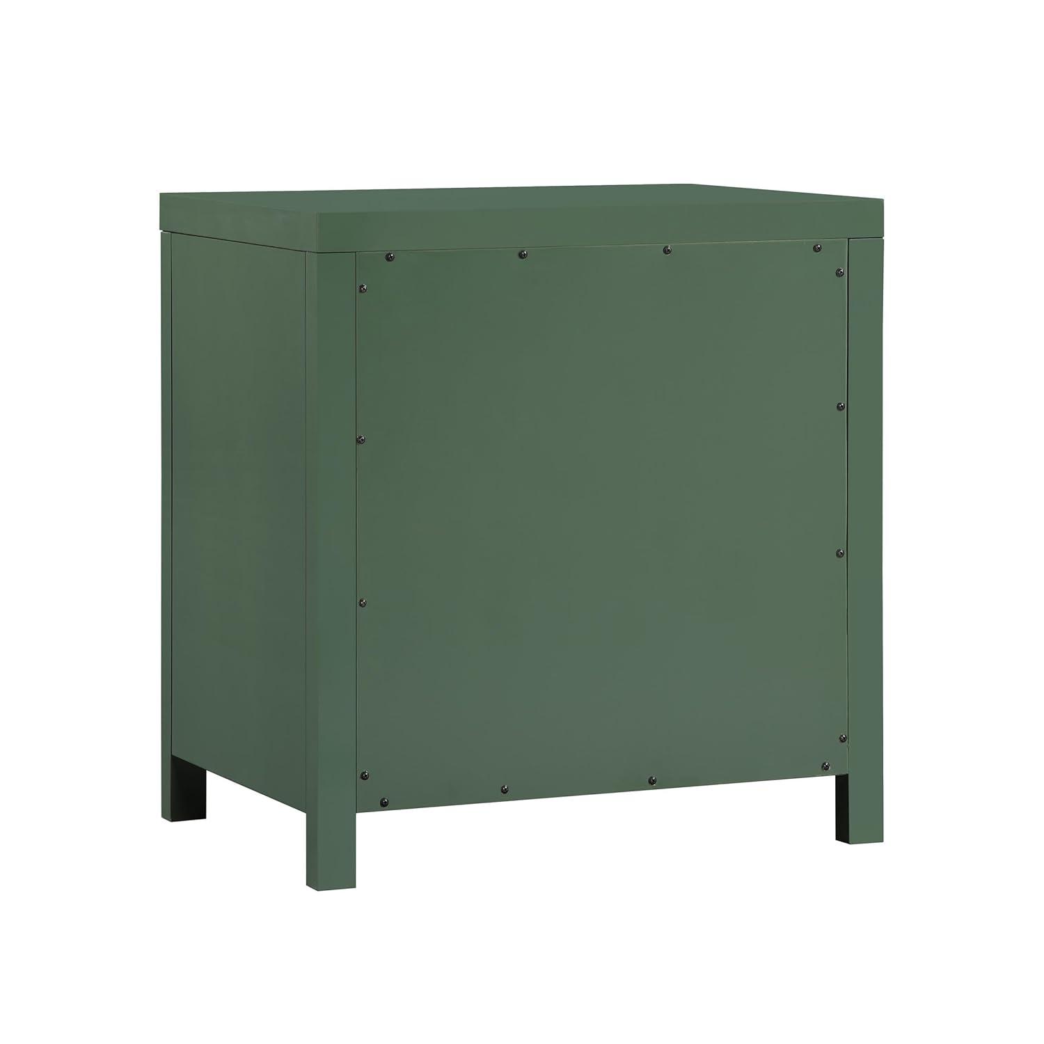 Comfort Pointe Nolan 3-drawer Vintage Green Painted Wood Nightstand