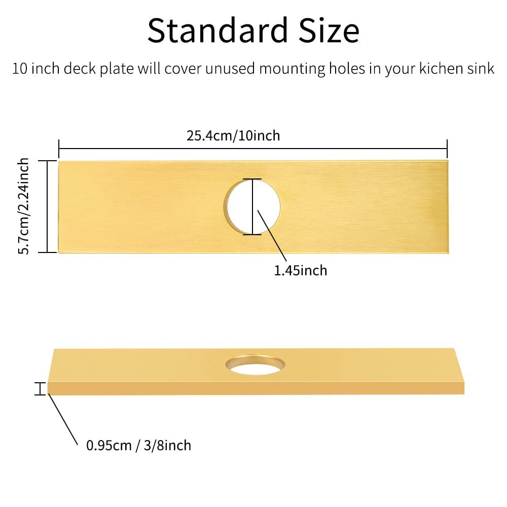 iVIGA VCC06G iVIGA 10" Sink Faucet Hole Cover Deck Plate