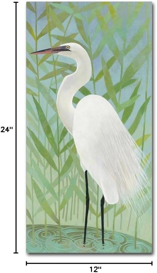 Trademark Fine Art 'Egret by the Shore II' Print on Wrapped Canvas | Wayfair