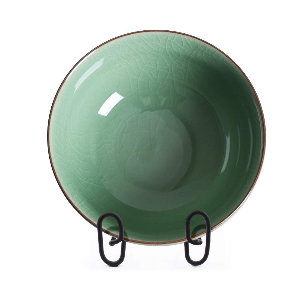 MOCOUM 4 Pack Display Stand Easel Iron Bowl Stands for Display Large Deep Bowls, Platters and Deep Dishes (Black, 7 inch, 4 pack)