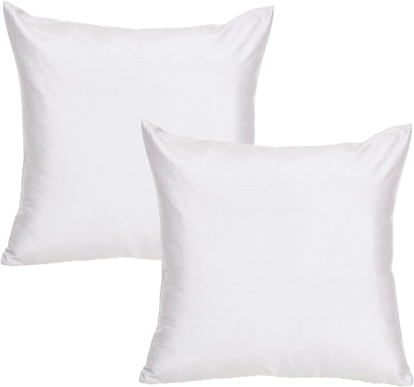 THROW PILLOW, SOFA PILLOW, OUT DOOR PILLOW, COUCH PILLOW, BEDDING PILLOW Inserts (Set of 2, White), 18x18 Inches - Lightweight Fillers for Sofa, Bed, and Home Décor (18x18 Inch (Pack of 2)