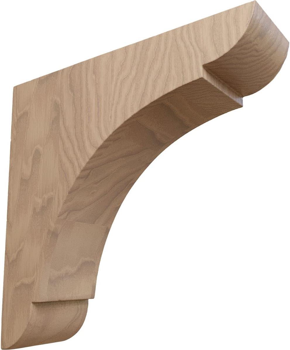 Ekena Millwork 1 3/4"W x 6"D x 6"H Small Olympic Wood Bracket, Mahogany