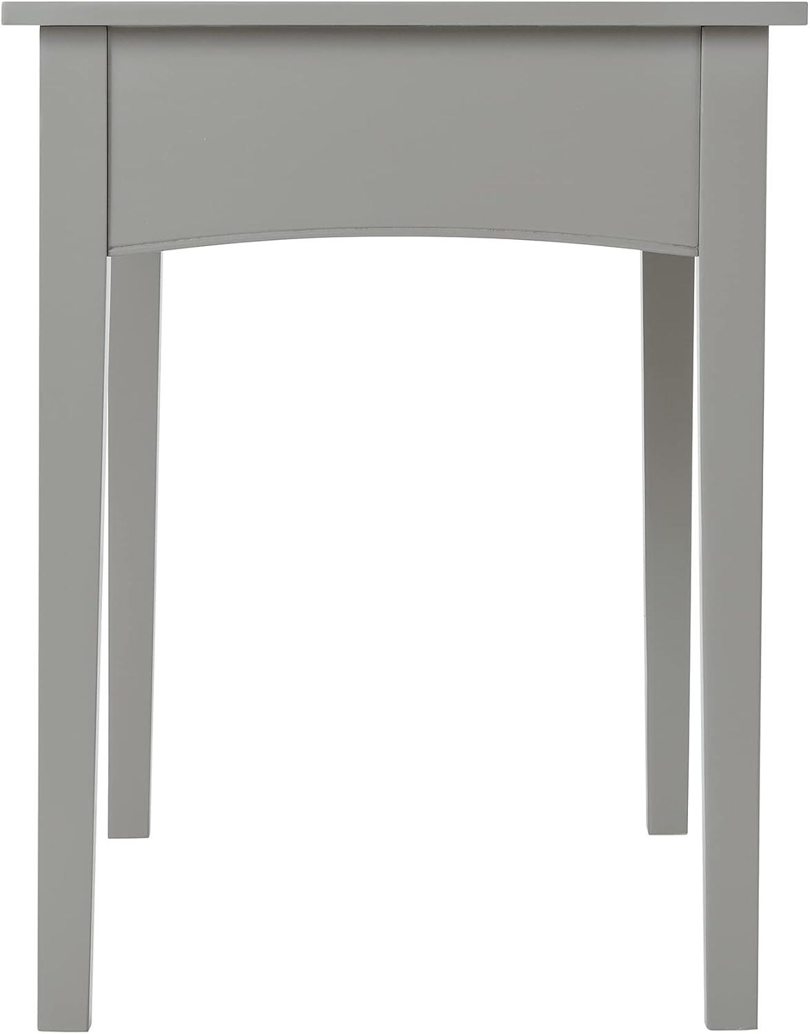 40" Shaker Cottage Desk Gray - Alaterre Furniture: Transitional Style, Pine Frame, Storage Drawer