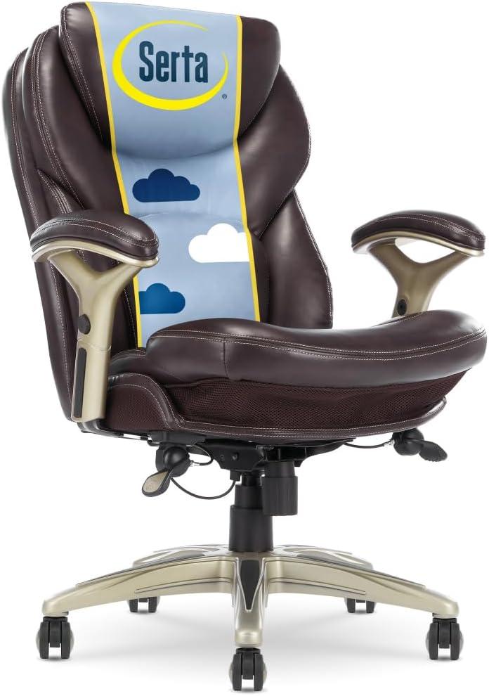 Serta Claremont Ergonomic Executive Office Chair with Back in Motion Technology and Lumbar Support