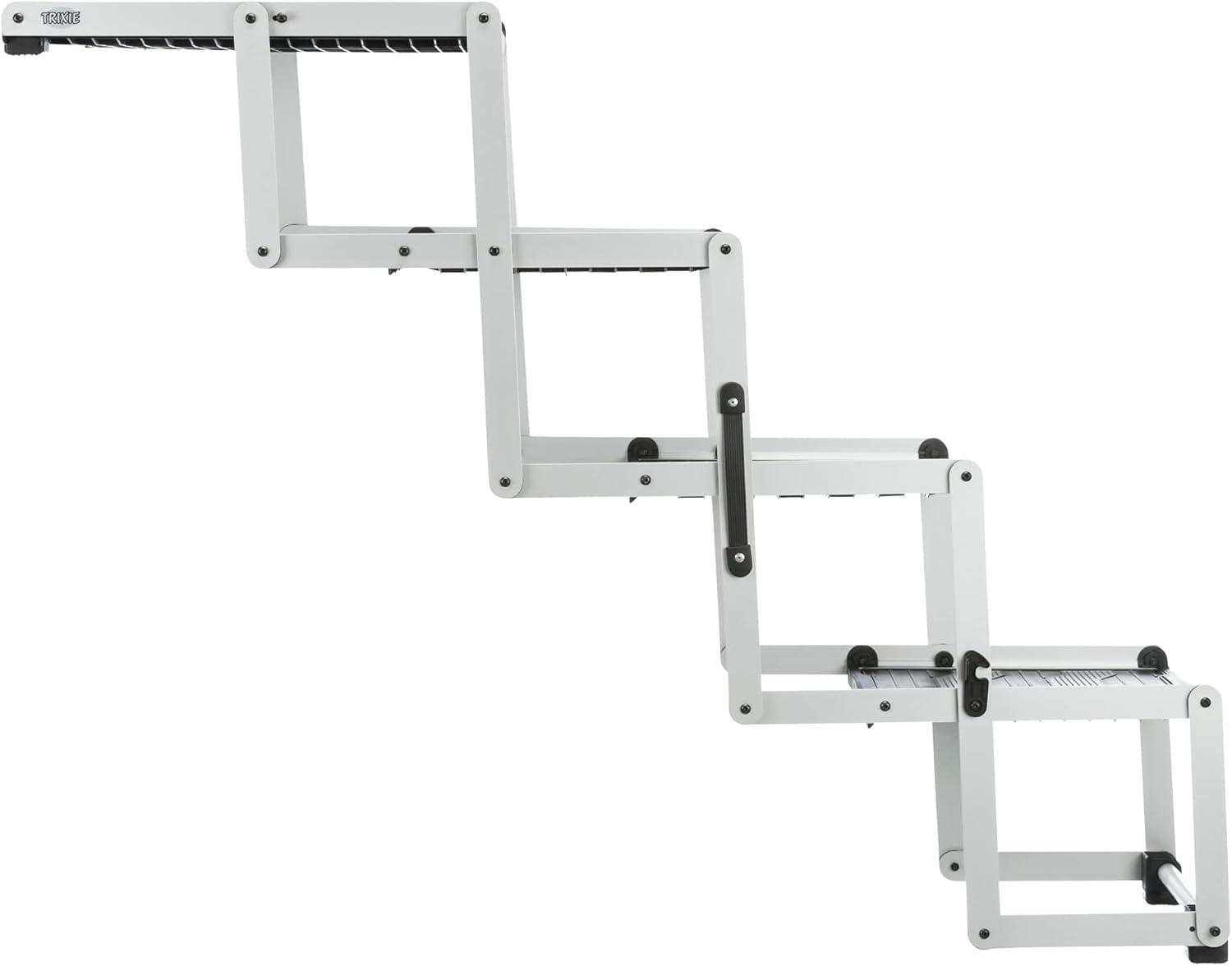 TRIXIE TRIXIE Heavy Duty Foldable 4 Step Pet Stairs, Lightweight Aluminum Portable Steps