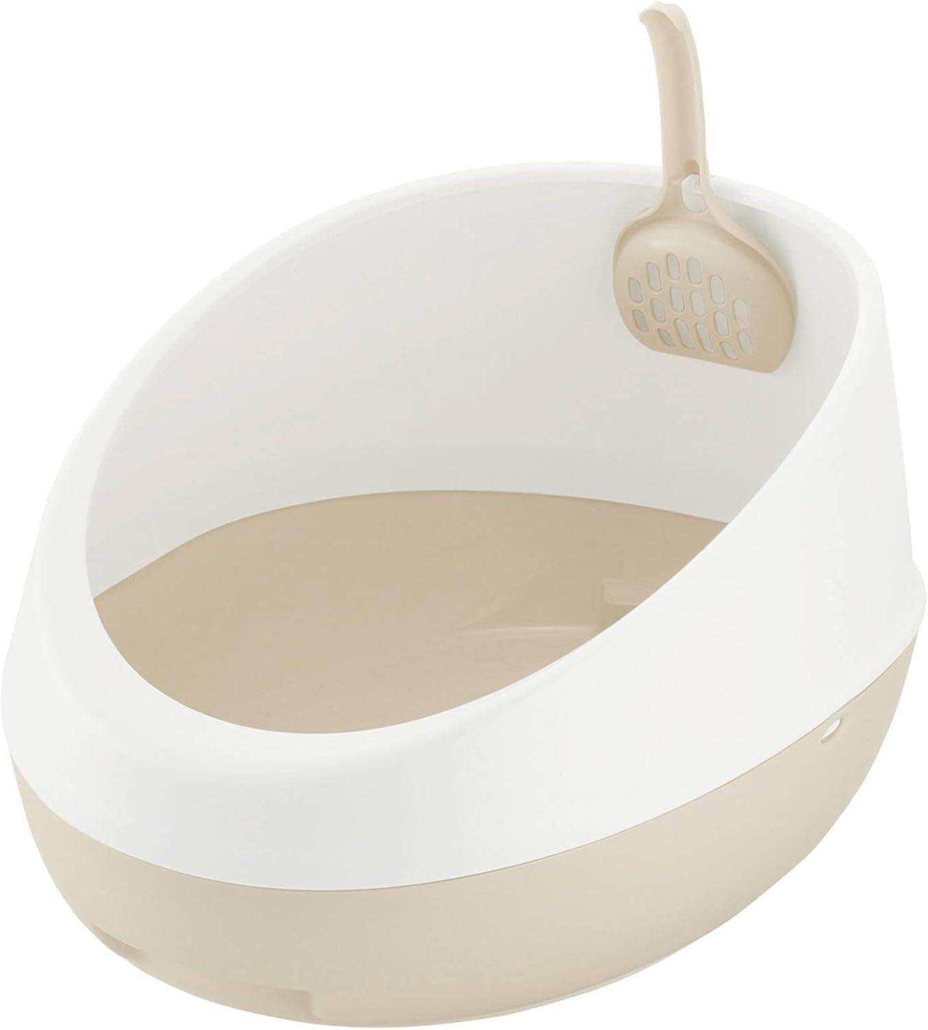Plastic Rimmed Litter Box with Scoop