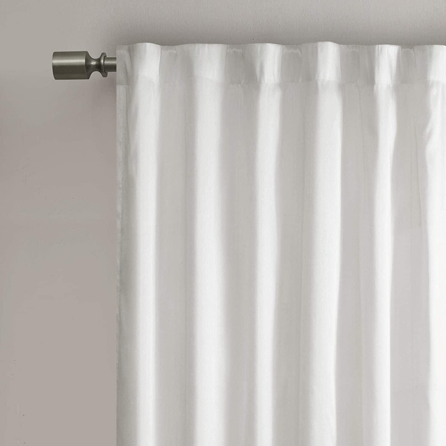 Andora Embroidered Branch Rod Pocket Single Curtain Panel