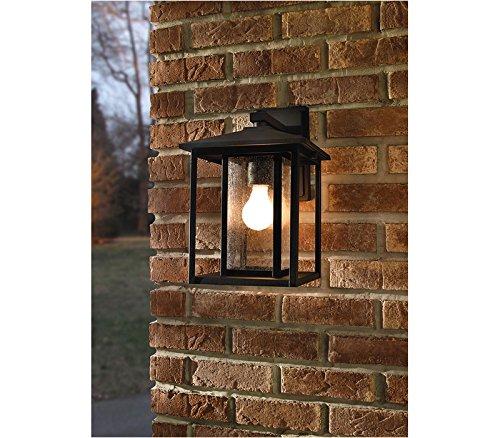 Sea Gull Lighting Generation 89029-12 Transitional One Light Outdoor Wall Lantern from Seagull-Hunnington Collection in Black Finish