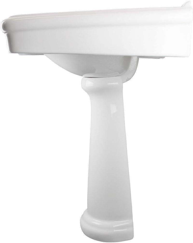 The Renovators Supply Inc. China 21'' Gloss White Vitreous China Rectangular Bathroom Sink with Overflow