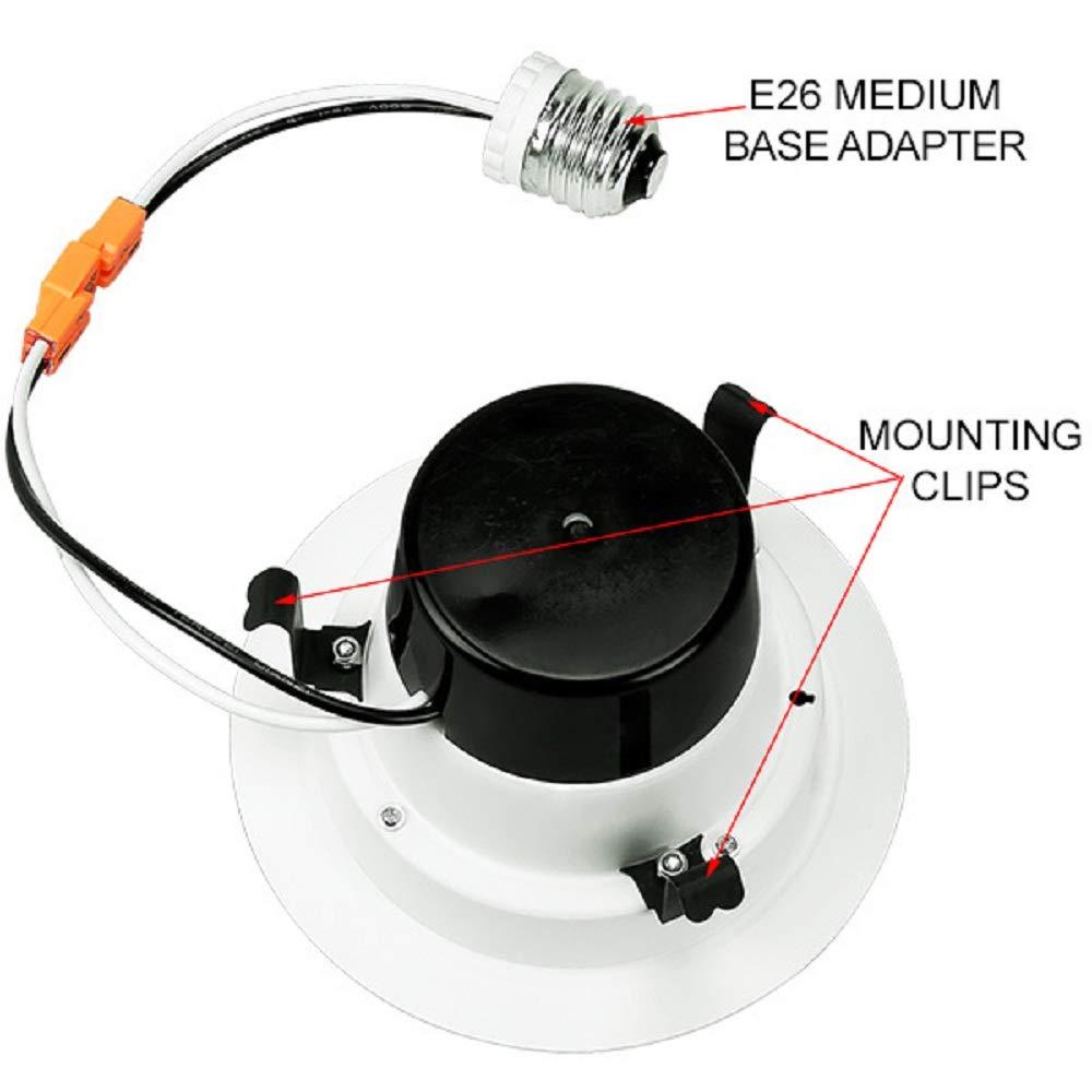 White 4-Inch LED Recessed Downlight Retrofit Kit