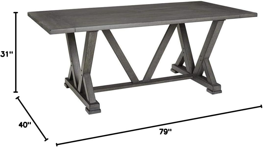 Progressive Furniture Fiji Rectangular Wood Dining Table in Harbor Gray