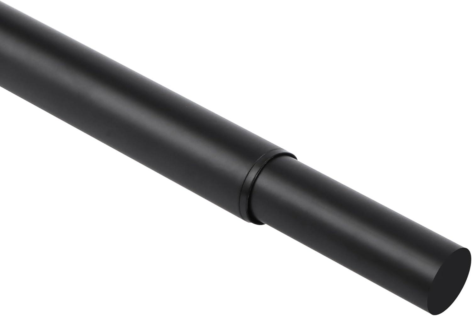 Matte Black Adjustable Tension Shower Rod, 50-86 Inches