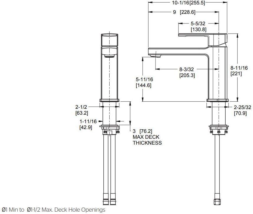 Deckard Single Handle Deck Mounted Tub Spout