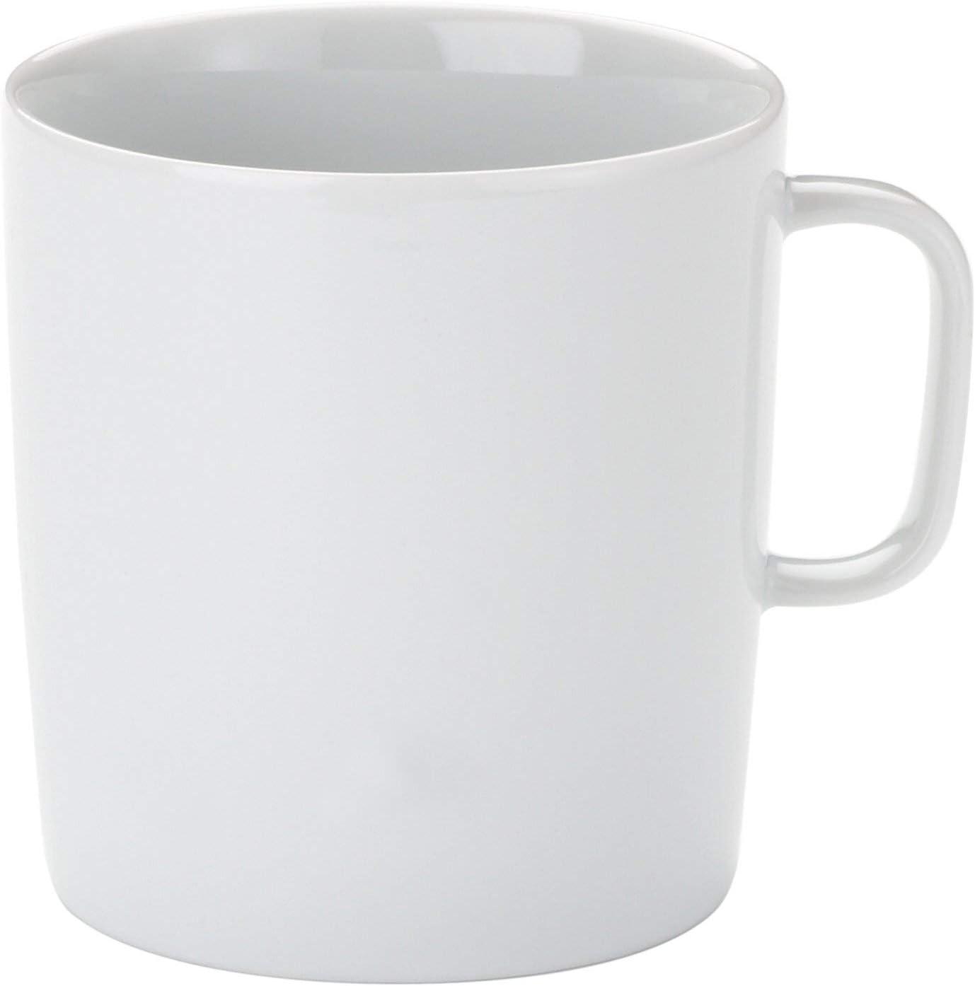 White Ceramic Microwave Safe Mug Set