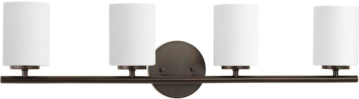 Progress Lighting Replay 4-Light Bath Vanity, Antique Bronze, Shade Included