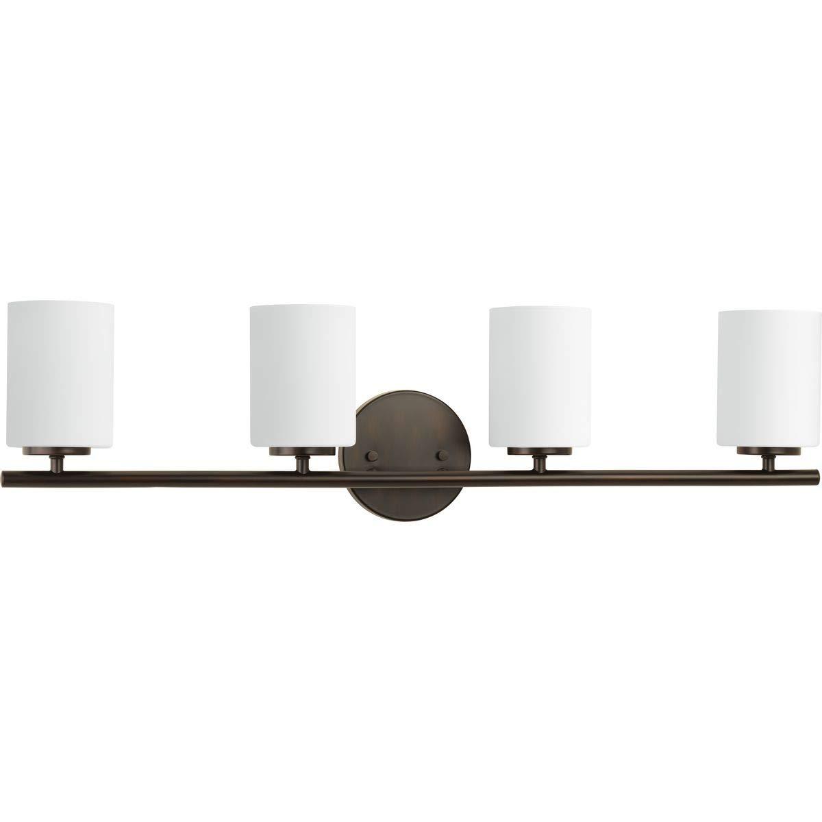 Progress Lighting Replay 4-Light Bath Vanity, Antique Bronze, Shade Included