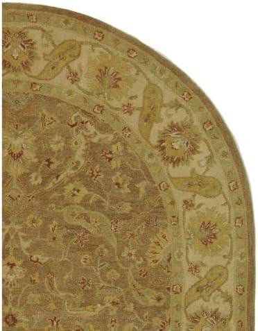 SAFAVIEH Antiquity Beaufort Traditional Floral Wool Area Rug, Brown/Gold, 7'6" x 9'6" Oval