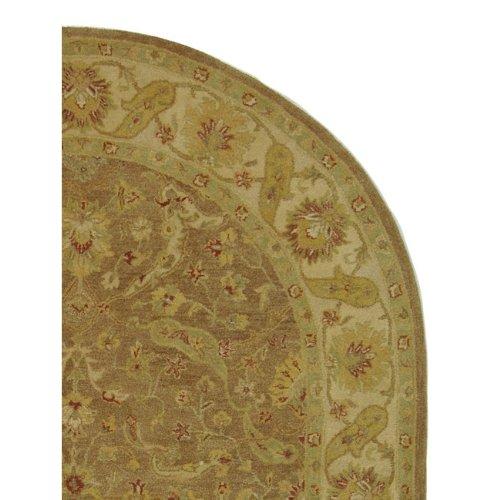SAFAVIEH Antiquity Beaufort Traditional Floral Wool Area Rug, Brown/Gold, 7'6" x 9'6" Oval
