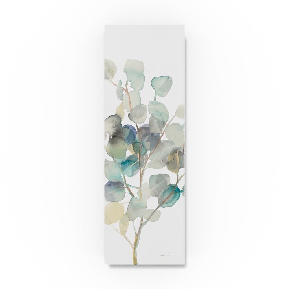 Trademark Fine Art - 8"x24" Danhui Nai 'Eucalyptus III White Crop' Canvas Art