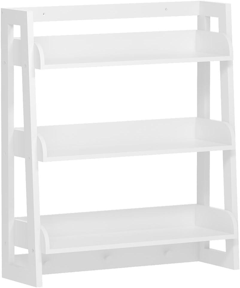 Spirich 3 Tier Bathroom Shelf Wall Mounted with Towel Hooks, Bathroom Organizer Shelf Over The Toilet (White)