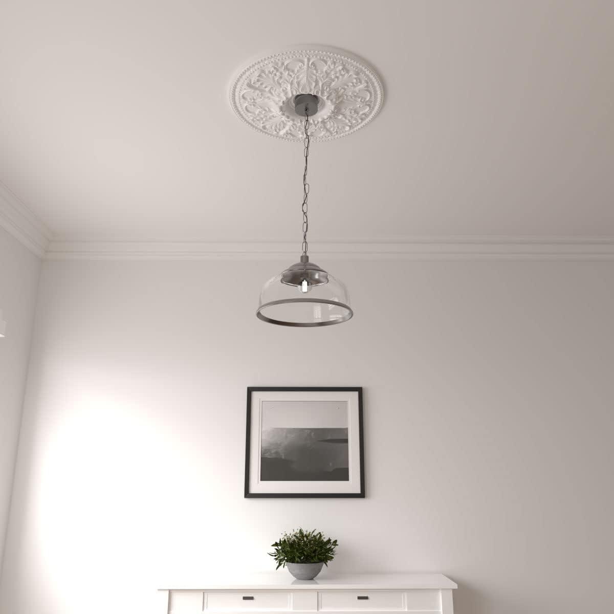Ekena Millwork 23 7/8"OD x 4"ID x 2 1/8"P Ashley Ceiling Medallion (Fits Canopies up to 4 3/4")