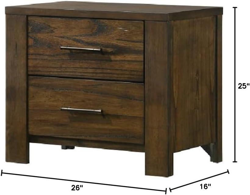 ACME Furniture Merrilee 2 Drawer Nightstand in Oak