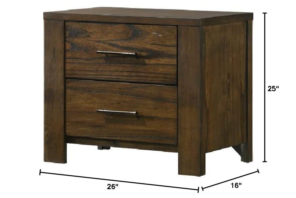 ACME Furniture Merrilee 2 Drawer Nightstand in Oak